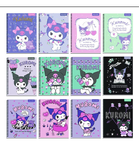 5 Cuadernos Universitarios Kuromi & Hello Kitty 100 Hojas
