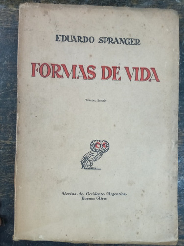 Formas De Vida * Eduard Spranger * Personalidad * 1949 *