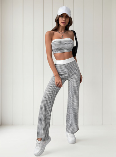 Top Bandeau Y Pantalon Shein Stock Inmediato