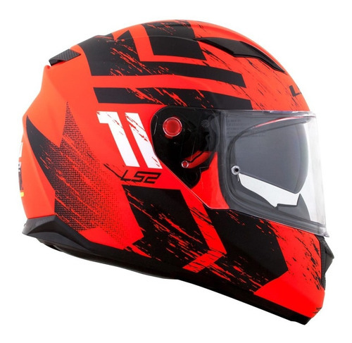 Capacete Ls2 Ff320 Stream Hunter Matte Laranja E Preto 