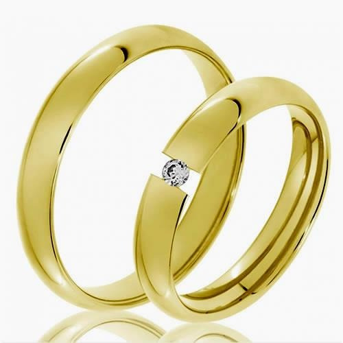 Par Alianças De Casamento Ouro 18k 4.0mm Clássica Wmjóias