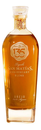 Tequila Añejo 100% San Matias 135 Aniversario 750 Ml