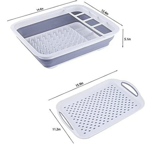 Juego Escurridor Plegable Para Plato Portatil Vajilla