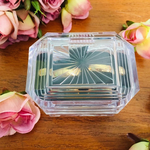 24 Estuche Acrílico Cristal Para Argollas De Compromiso 3606
