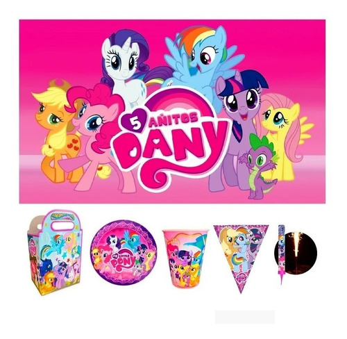 My Little Pony Kit 25 Niños Fiesta Vasos Platos Caja