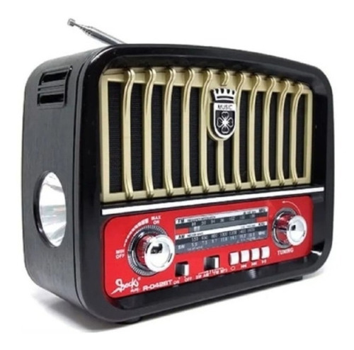 Radio Am Fm Parlante Usb Retro Recargable Baterías ¡ Mp3!