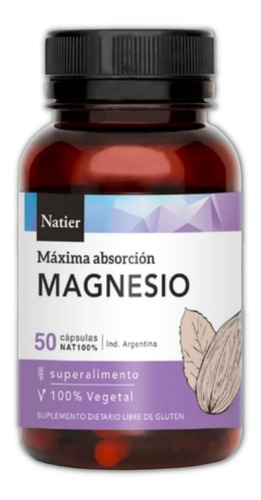 Magnesio Máxima Absorción Natier X 50 Caps