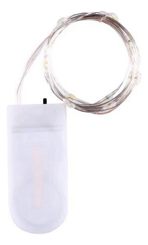 A Guirnalda De Luces Led De Alambre Plateado De 2 M Y 20