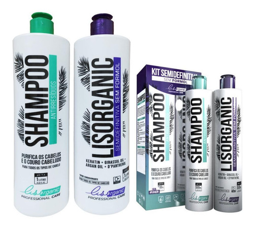 Imagem 1 de 7 de Progressiva Semi Definitiva Lisorganic 2x1000ml + 2x500 Ml