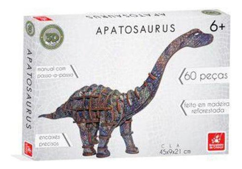 Quebra Cabeça 3d Adventure 60 Pçs Apatasaurus