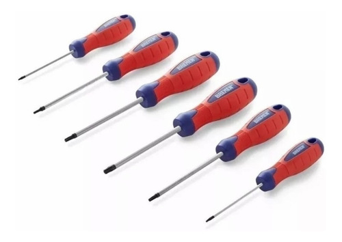 Imagen 2 de 4 de Juego De Destornilladores Torx 6 Pz 6 A 30mm Bremen 4558