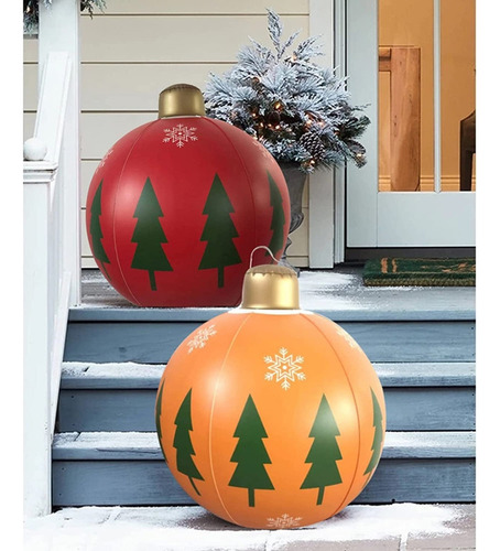 Bolas Inflables Navideñas De 24 Pulgadas For Exteriores
