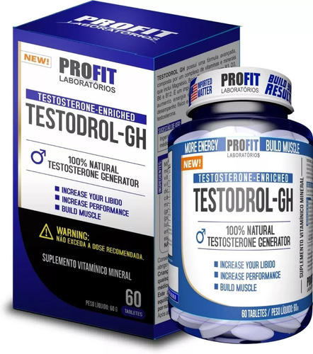 Testodrol - Gh Testosterona Pré Homonal 60comp - Profit