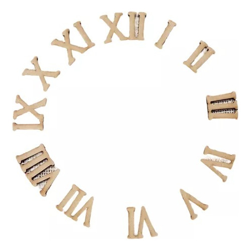 Set De Numeros Romanos De Madera 5cm Para Reloj Mural 