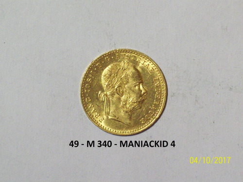 Austria 1 Corona Oro 1915 3,5 Gr Sin Circular