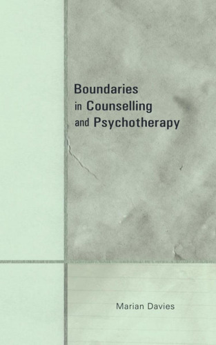 Libro: Boundaries In Counselling And Psychotherapy. Davies, 