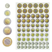 Comprar 12 Planillas De Monedas Didácticas Mexicanos +60 Billetes