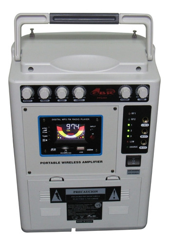 Bafle Portatil Bateria 2 Inalambricos Mp3 Profesional Liquid