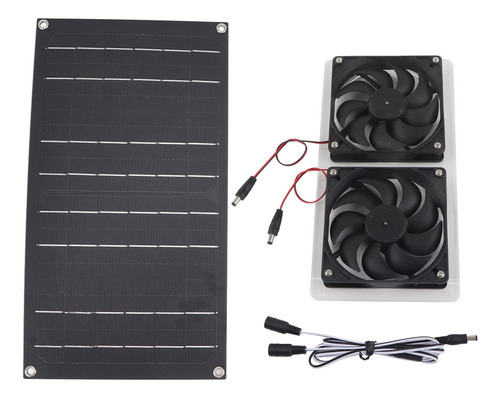 Kit De Ventilador De Panel Solar 100w Ventiladores Duales Ip