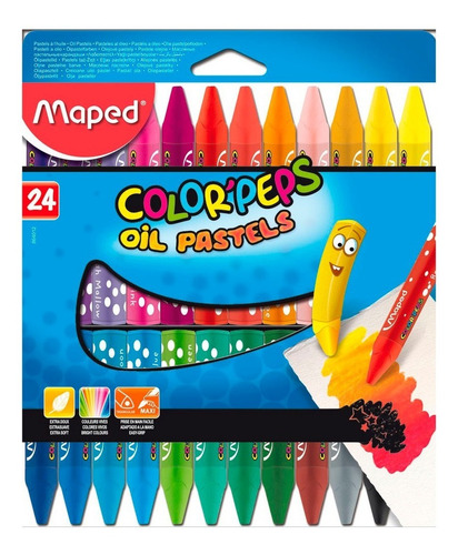 Cera Pastel Al Oleo Maped X24 Colores