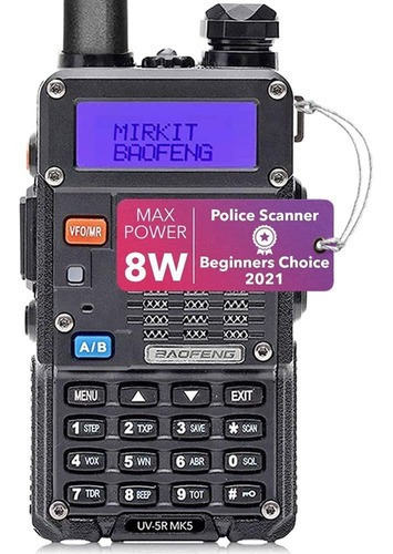 Mirkit Radio Baofeng Uv-5r Mk5 8 W Max Power 2021 1800 Mah