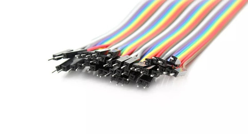 Imagen 2 de 3 de Pack 40 Cables Macho Macho 10cm Dupont