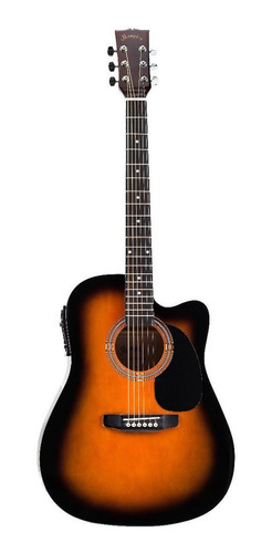 Imagen 1 de 3 de Guitarra Electroacústica Memphis 964 para diestros sunburst
