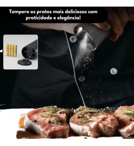 Kit 2 Moedor Sal E Pimenta Elétrico Profissional Automático
