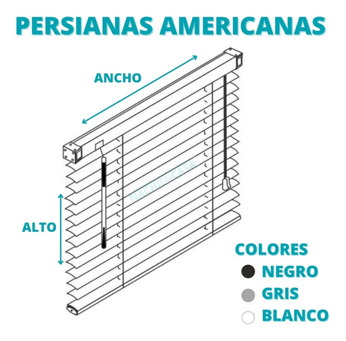 Imagen 2 de 10 de Persiana Americana Cortina Veneciana Decorativa Moderna Pvc