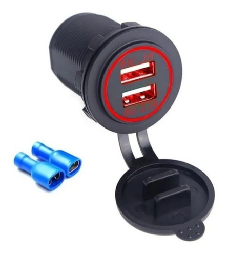 Carregador Tomada Usb Veicular 3.1A Saídas ( 2.1A + 1.0A ) Substitui O Acendedor LED Vermelho