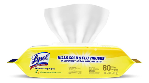 Toallitas Desinfectantes Lysol Lemon And Lima Blossom Flatpa
