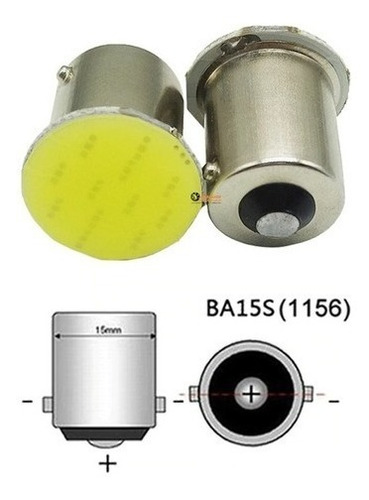 Bombillo Led Un Contacto Plano Blanco Auto O Moto