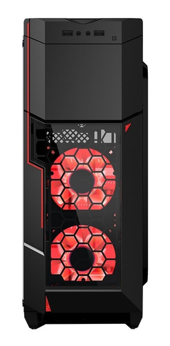 Combo Gabinete Pc Azza Crimson 211g + Fuente 550w 80+ Bronce