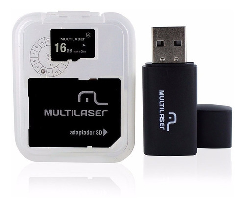 3 Em 1 Micro Sd 16gb Cartão Sd Pendrive Adaptador Multilaser