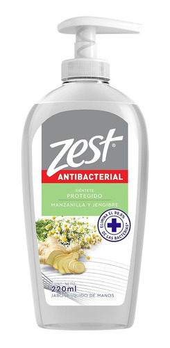 Jabón Líquido Para Manos Zest Antibacterial  220ml