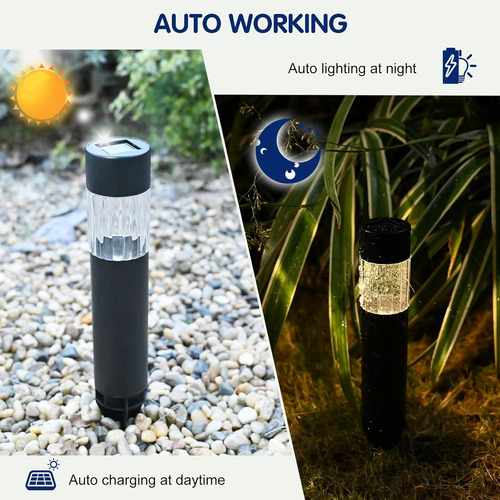 Luces Solares Para Caminos Al Aire Libre, Luces Led De Acero