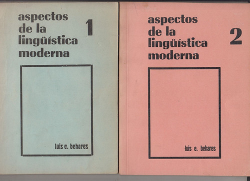 1981 Aspectos De La Linguistica Moderna Luis Behares 2 Tomos