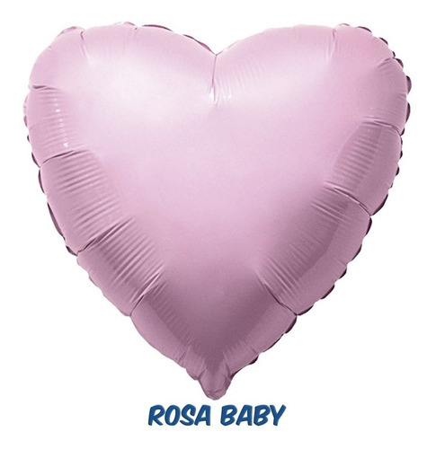 Balão Metalizado Coração 50cm - 20 Polegadas - Flexmetal Cor Rosa Baby