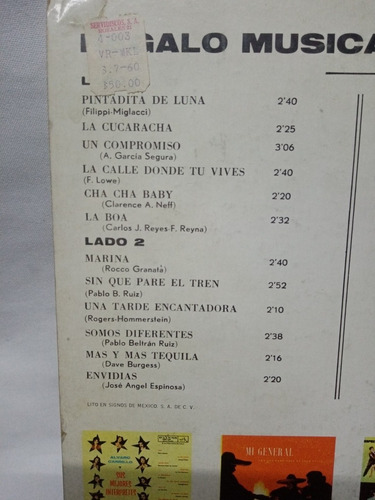 Lp Vinil Pablo Beltrán Ruiz Y Su Orquesta Regalos Musicales (Usado)