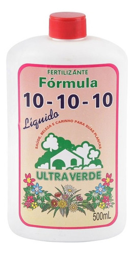 Fertilizante N. P. K 10-10-10 - 500ml - Ultra Verde