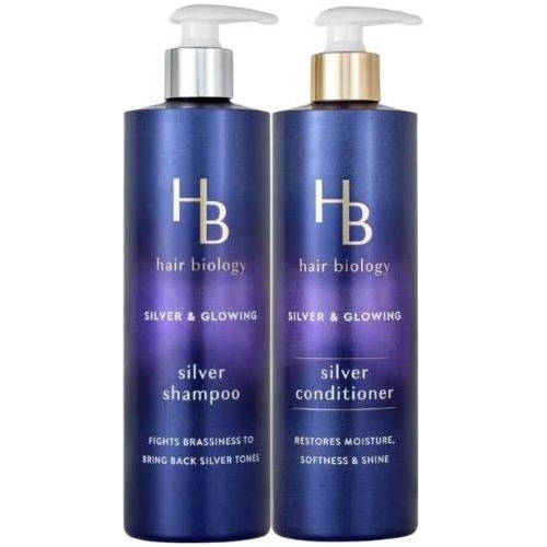 Hair Biology Silver Shampoo And Conditioner Set. 12.8 Fl Oz.