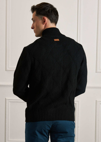Cardigan Hombre Brooksfield Cuello Alto Tejido Lana 4075b