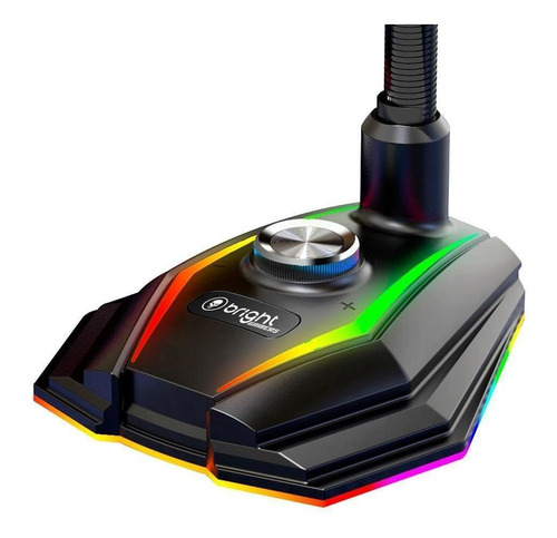 Microfone Gamer Bright, Rgb, Usb, Preto - 604