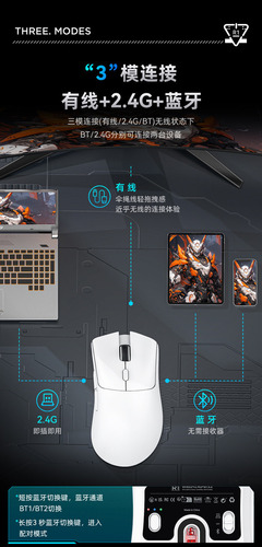 Mouse Bluetooth Para Jogos Attack Shark R1