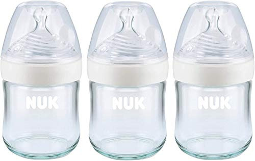 Nuk Simply Natural Glass - Biberones De Bebé, 4 Onzas, Paque