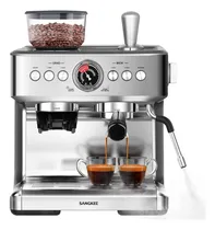 Comprar Máquina de Espresso con Molinillo y Varilla de Vapor, Cafeteras Espresso Profesionalde 20 bares con Doble Caldera & Tecnología de Calentamiento, Capuchino y Latte para Uso Doméstico y Comercial, 1500W