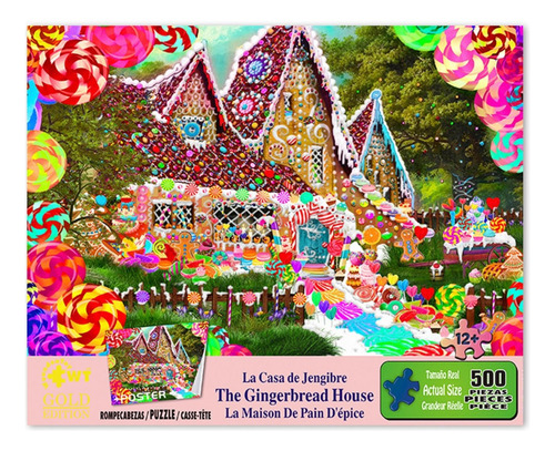 Wuundentoy The Gingerbread House con 500 piezas de rompecabezas
