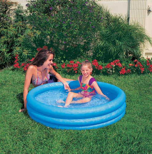 Pileta inflable redonda Intex Crystal Blue 59416 de 114cm x 25cm 156L azul