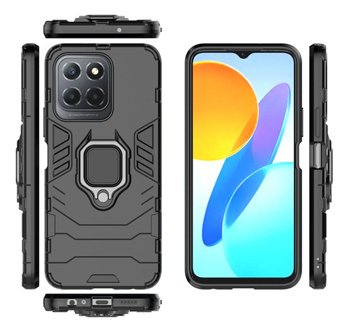 Capa Para Honor X6s X6 Multifuncional Com Vidro Filme E Anel