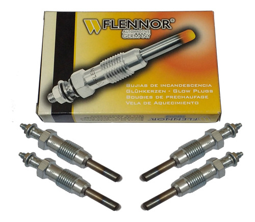 Bujias Precalentadores Flennor Ford Fiesta 1.8 Hasta 1997